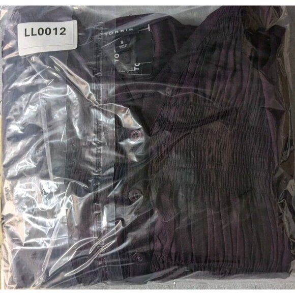 NEW Torrid Tunic Size 3 Purple/Black Plaid Rayon Twill Smocked Button-Front Top - Picture 9 of 9